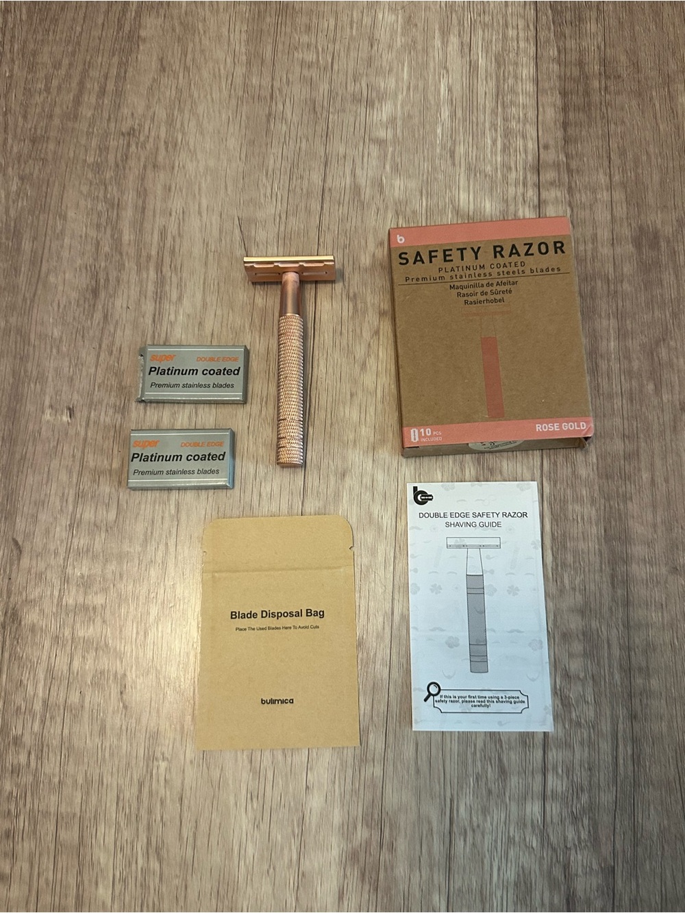 Rose Gold Doule Edge Safety Razor. Unisex.